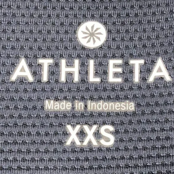 Athleta Navy Blue Multicolor Stripe Ties Racerback Built In Bra Tinker Tank Top - Picture 2 of 10